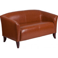 Flash Furniture 111-2-CG-GG Hercules Imperial Series Bonded Leather Loveseat in Cognac